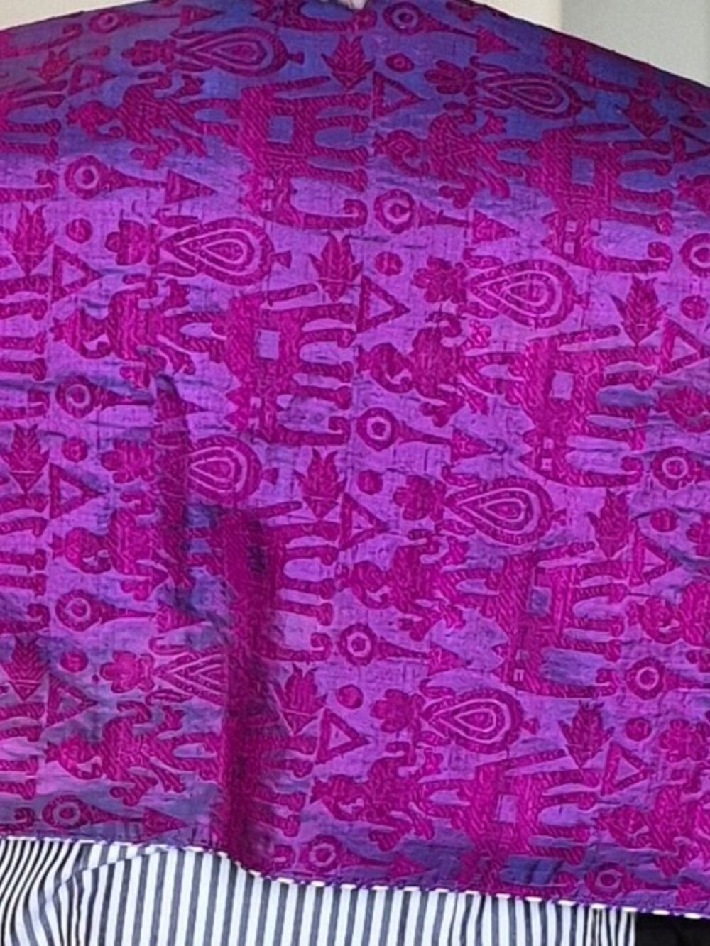 Bold Purple, Red & White Opera Shawl